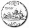 'Jamestown quadricentennial' Trois bateaux, Susan Constant, Godspeed, et Discovery